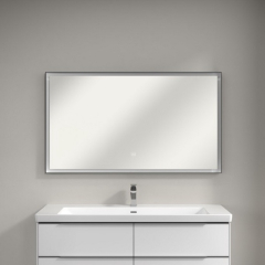 Зеркало Villeroy & Boch Subway 3.0 130х75, с подсветкой, черная рама