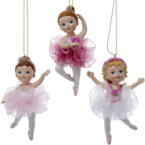 Елочная игрушка "Балерина" 9,5 см, в ассортименте