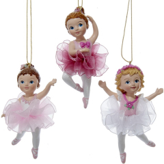 Елочная игрушка "Балерина" 9,5 см, в ассортименте