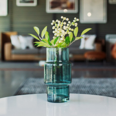 Ваза Glass Design Atmosphere 20 см, зеленая