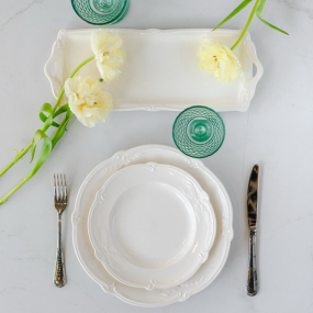 Набор тарелок салатных Rocaille Blanc 22,4 см, 4 шт