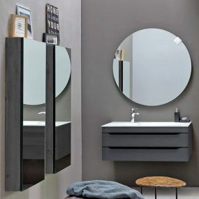 Тумба с раковиной Kolpa-San Malaya OUM 100, 101х50, подвесная, темно-серая