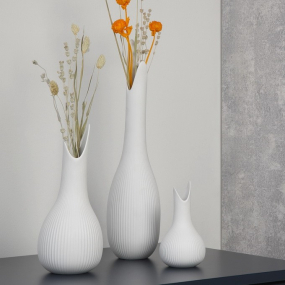 Ваза "Капля дождя" 25 см, белая