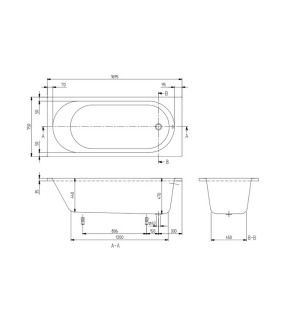 Ванна акриловая Villeroy & Boch O.Novo 170х75 UBA170CAS2V-01