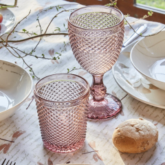 Набор стаканов Glass Diamante 300 мл, 3 шт, розовый