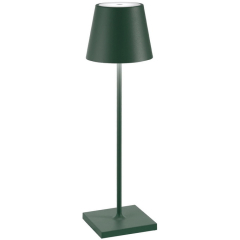 Лампа настольная Zafferano Poldina Pro 38 см, темно-зеленая