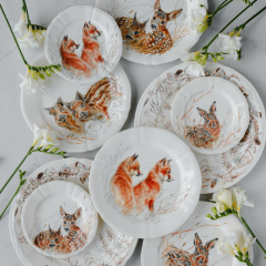 Набор тарелок салатных Sologne 23,2 см, 4 шт (лесные детеныши)