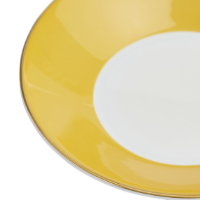 Чашка чайная с блюдцем "Желтый тонкин" 150 мл