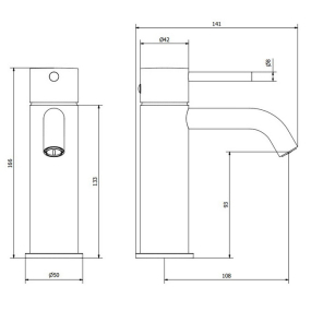 Смеситель для раковины iB Rubinetti Industria ID200CC_9, хром