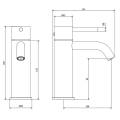 Смеситель для раковины iB Rubinetti Industria ID200CC_9, хром