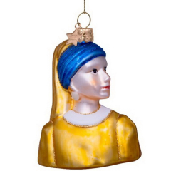 Елочная игрушка "Девушка с жемчужной серёжкой" 8 см
