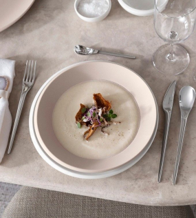 Салатник плоский NewMoon beige 25 см