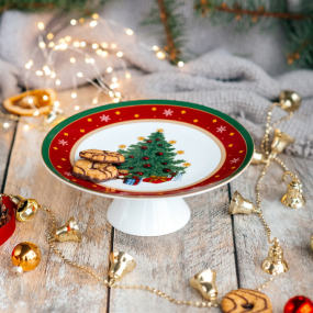 Блюдо для торта на ножке Happy Wintertime 22 см