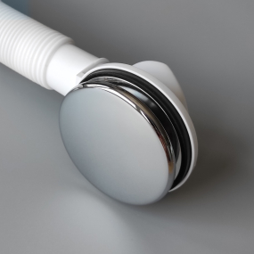 Сифон для ванны McAlpine HC2600CLSN, клик-клак, с прочисткой снаружи, сатин