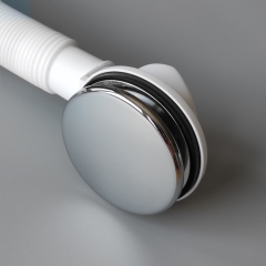 Сифон для ванны McAlpine HC2600CLMB, клик-клак, с прочисткой снаружи, черный матовый