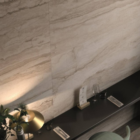 Керамогранит La Faenza Bianco 90х180 N, Travertino Oniciato, 10 мм