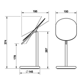 Зеркало Gessi Goccia 38188.031, настольное, хром