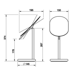 Зеркало Gessi Goccia 38188.031, настольное, хром