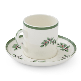 Набор чашек для эспрессо с блюдцами Christmas Tree 90 мл, 8 предметов