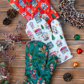 Рукавица-прихватка Textile Christmas Conversation 17х27 см, цвет белый