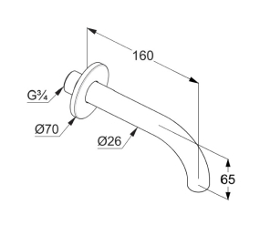 Излив для ванны Kludi Bozz 3850553, белый
