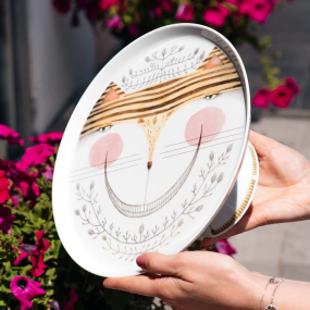 Блюдо для торта на ножке Tea With Alice 28,2х11,7 см