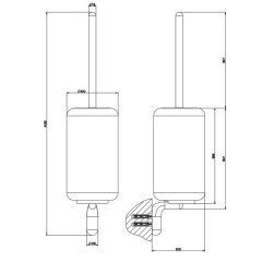 Ершик для туалета Gessi Goccia 38019.031, белый/хром