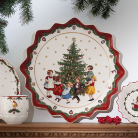 Блюдо круглое "Дети вокруг елки" Toy’s Fantasy 39 см