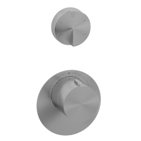 Внешняя часть iB Rubinetti Cake EUA713SANCA смесителя термостатического, матовая нержавеющая сталь