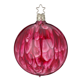 Елочный шар "Жемчужный георгин" 8 см