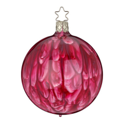 Елочный шар "Жемчужный георгин" 8 см