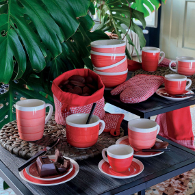 Набор чашек чайных с блюдцами Louise Pompei 210 мл, 12 предметов