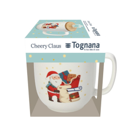 Кружка с крышкой "Санта" 390 мл