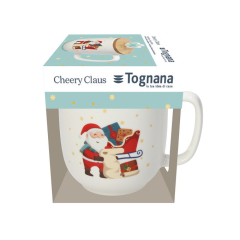 Кружка с крышкой "Санта" 390 мл