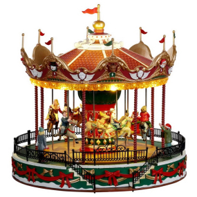 Фигурка музыкальная "Карусель Санты" 27х27,5х26,8 см