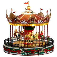 Фигурка музыкальная "Карусель Санты" 27х27,5х26,8 см