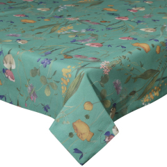 Скатерть квадратная Textile Flora 140х140 см, зеленая
