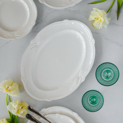 Блюдо для солений Rocaille Blanc 25х16,5 см