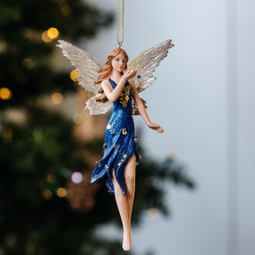 Игрушка на елку "Фея в синем платье" 15 см, в ассортименте