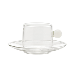 Чашка кофейная с блюдцем Bilia 120 мл, белая