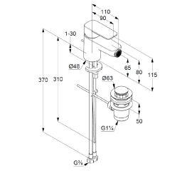 Смеситель для биде Kludi Pure&Style 402160575, хром
