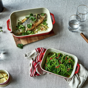 Форма для запекания прямоугольная Staub Ceramic 27х20 см, вишневая