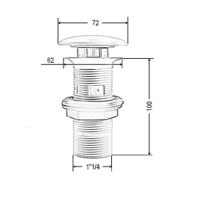 Донный клапан Artceram Vogue ACA038_17;00, черный матовый
