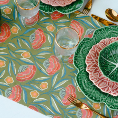 Скатерть-дорожка Isadora 50х140 см, цвет оливка