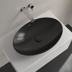 Раковина накладная Villeroy & Boch Loop & Friends 62х42, CeramicPlus, 4A4801I4, из TitanCeram, графит