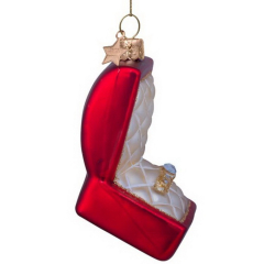 Елочная игрушка "Помолвочное кольцо" 9 см