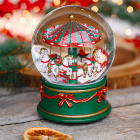 Снежный шар "Карусель" 16х11 см