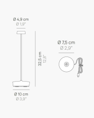 Лампа настольная Zafferano Swap 29 см, цвет бронза