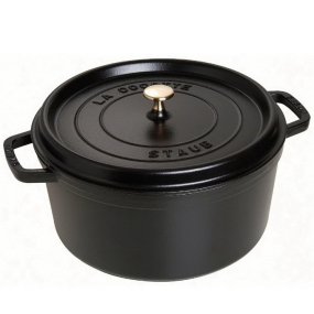 Кокот круглый La Cocotte 24 см / 3,8 л, черный матовый