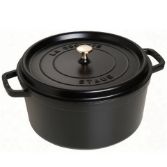 Кокот круглый La Cocotte 24 см / 3,8 л, черный матовый